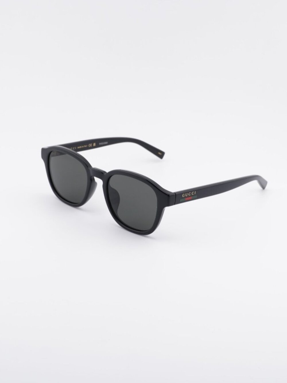 Gucci GG2109SK 001 Sunglasses Black Square Frame, Grey Lenses